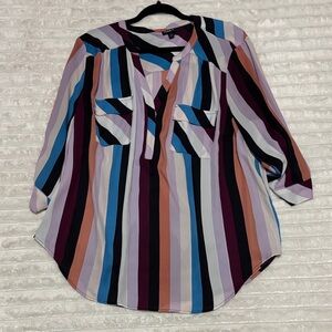 Torrid Multicolor Striped Blouse